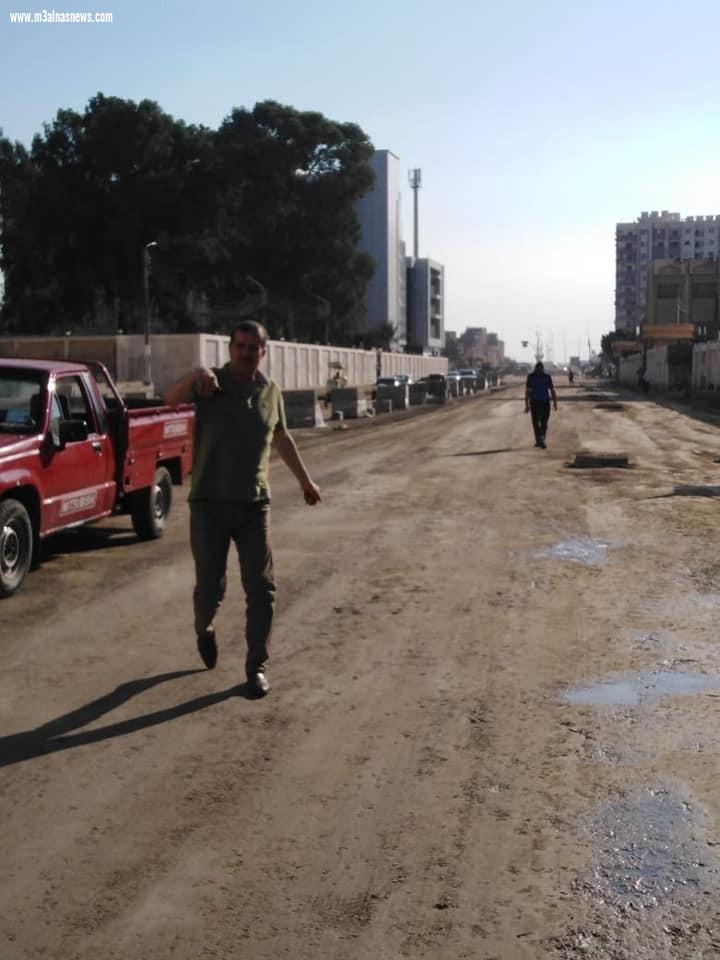 استمرار أعمال التطوير بشارع المدارس ضمن تطوير شوارع وأحياء مدينة كفر الشيخ