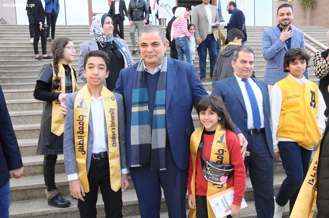 رئيس جامعة كفر الشيخ يفتتح المرحلة السادسة لمشروع جامعة الطفل