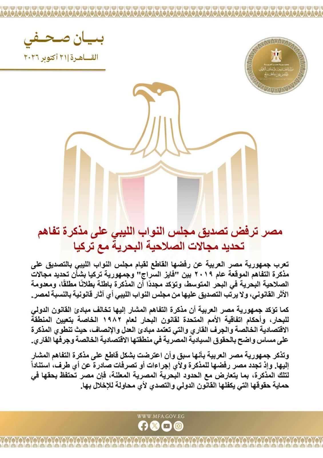 مهران: تركيا وليبيا رسما حدوداً في البحر المتوسط ونسيا أن مصر واليونان موجودتان والقانون الدولي يبطل ذلك