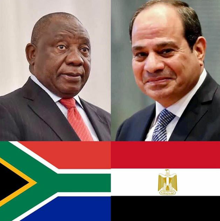 السيد الرئيس يبحث هاتفيا تطورات ملف سد النهضة مع رئيس جنوب افريقيا 