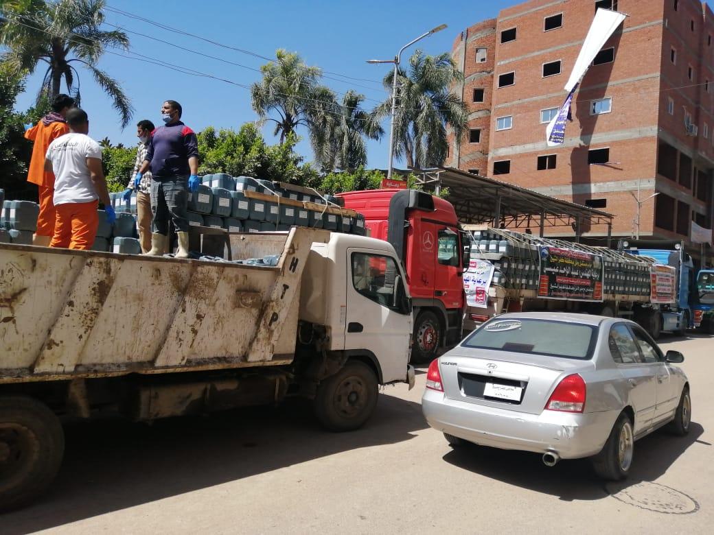 مستقبل وطن يوزع 100طن مطهرات بكفرالشيخ لمواجهة كورونا