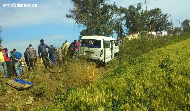 وفاة 5 أشخاص في حادث مروع على طريق كفر الشيخ
