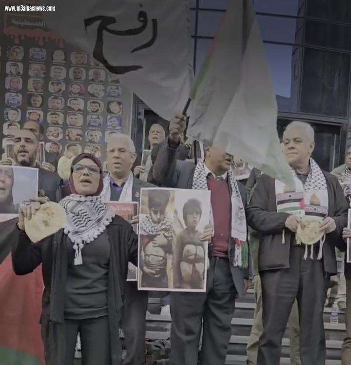 بالصور: صباحى ... يشارك الصحفيين تظاهرهم دعما لفلسطين على سلالم النقابه