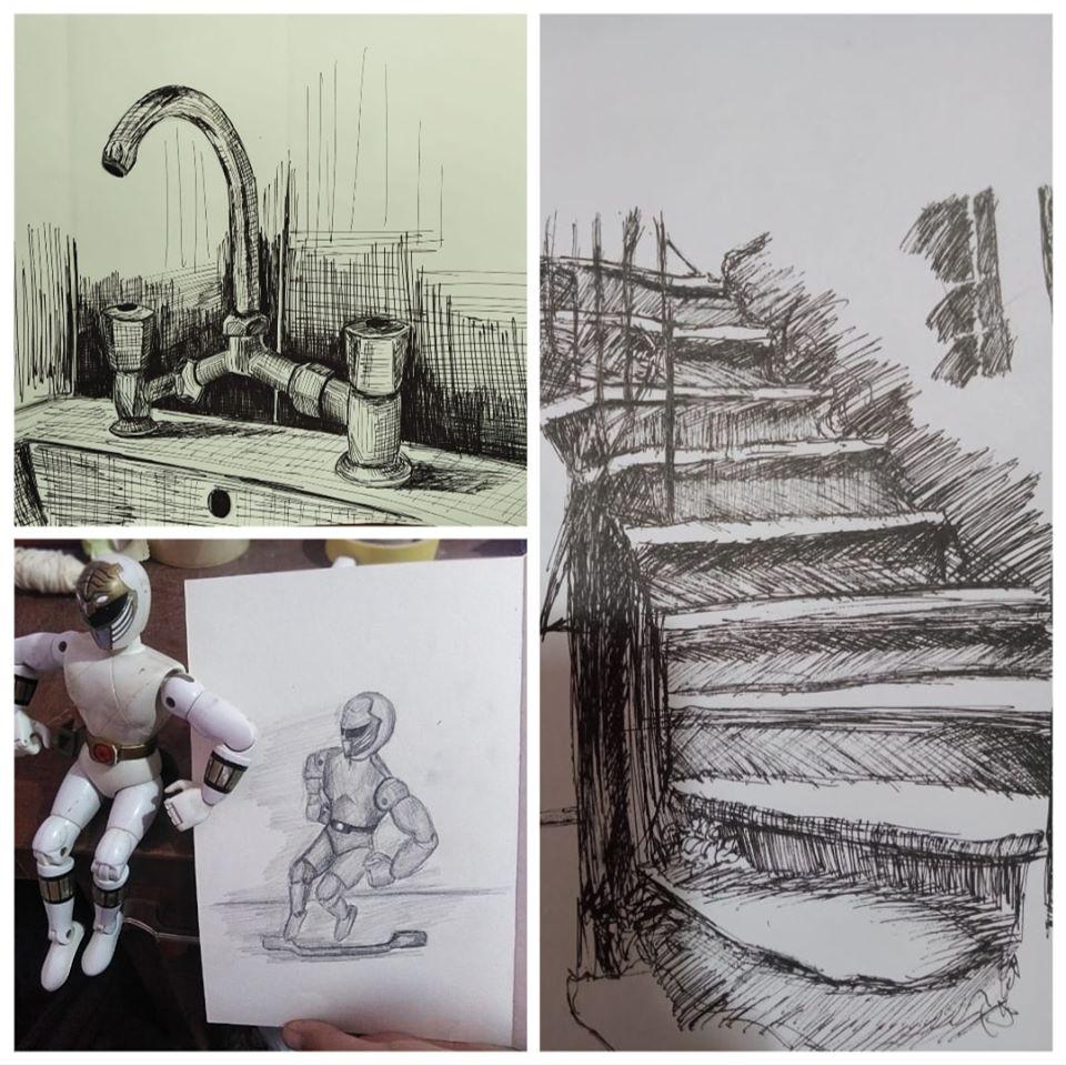 إلزم بيتك .. ارسم نفسك وارسم بيتك.. شعار طلاب التربية الفنية بجامعة حلوان