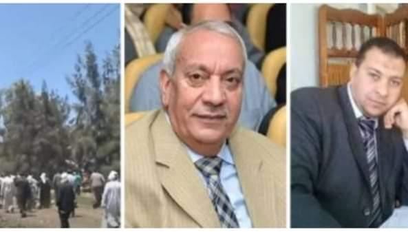 اهالي قريه الفقهاء يشيعون جثماني حامد عبده ونجله 