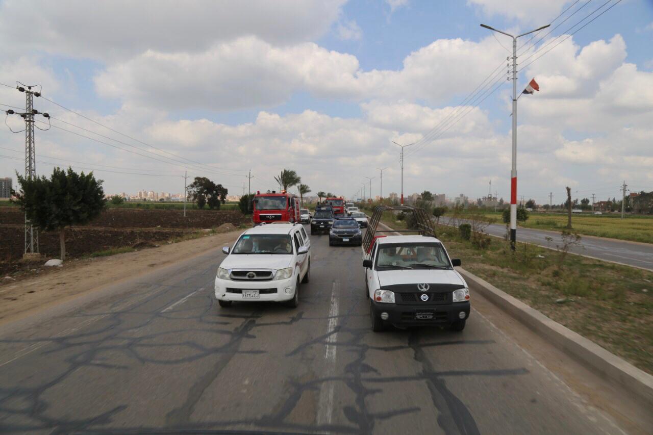 الحماية المدنية بكفرالشيخ تشارك بحملات تطهير وتعقيم شوارع المحافظة