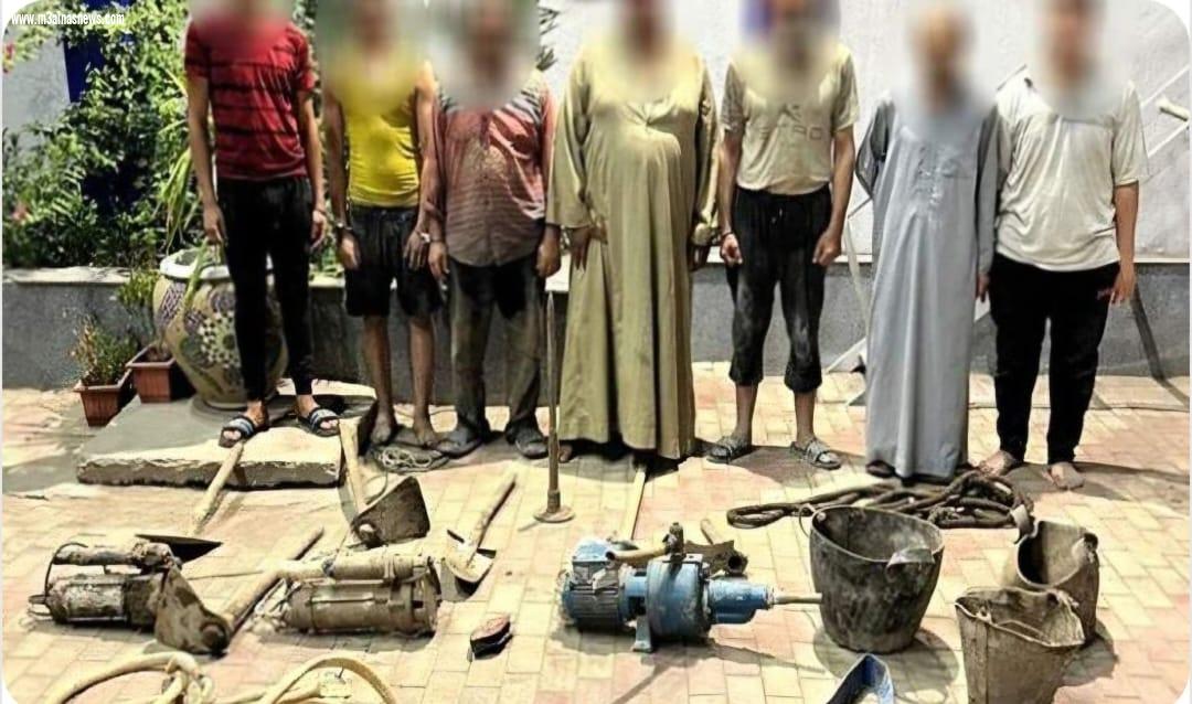 ضبط ٧ اشخاص نقبوا عن الآثار بمحيط قسم ثالث المحلة الكبري