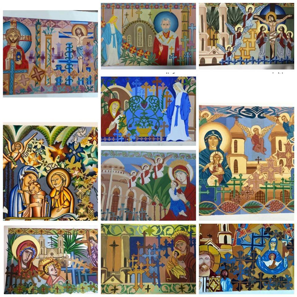 الإبداعات مستمرة بجامعة حلوان طلاب التربية الفنية يُقدمون نظم زخرفية من التراث