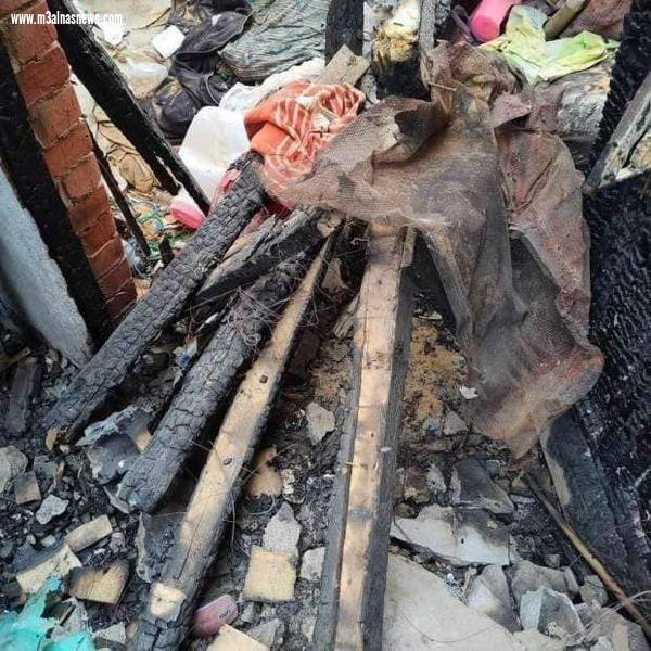 حريق نتيجة ماس كهربائي يلتهم منزل أرملة وطفليها بحي البحاري بالفيوم