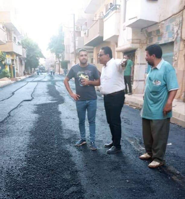 عبد ربه يتابع أعمال التطوير بشوارع منوف