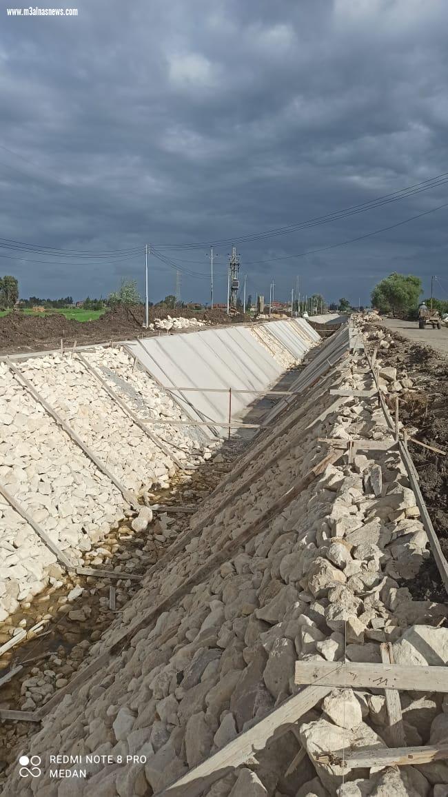   الانتهاء من  تبطين190 كيلو ترع وجاري العمل ب  125 ترعة بكفر الشيخ