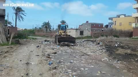 شميس والطبجى يقودان حملة نظافة استعدادا لأعياد الربيع بمصيف بلطيم