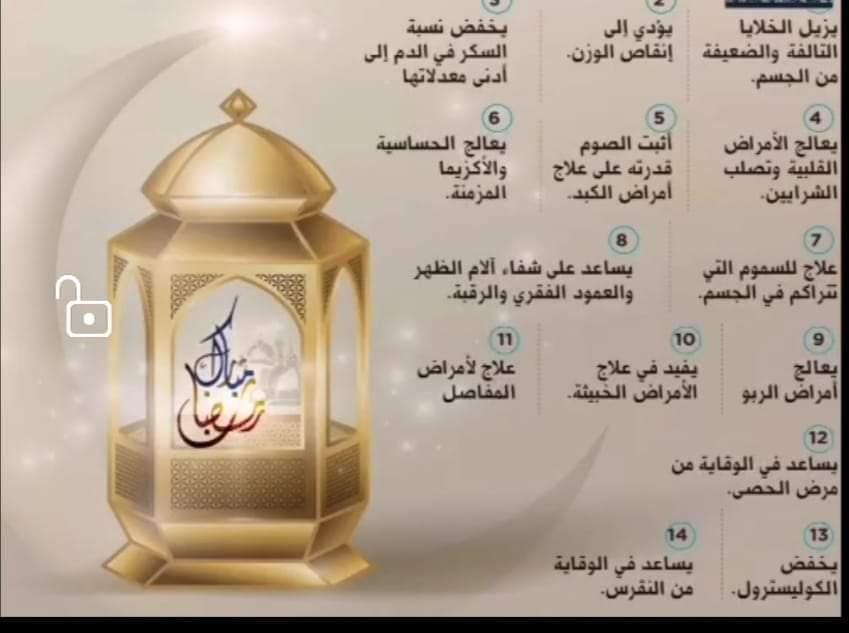 أهمية الصيام ودوره في رفع المناعة  نصائح تقدمها تمريض حلوان.