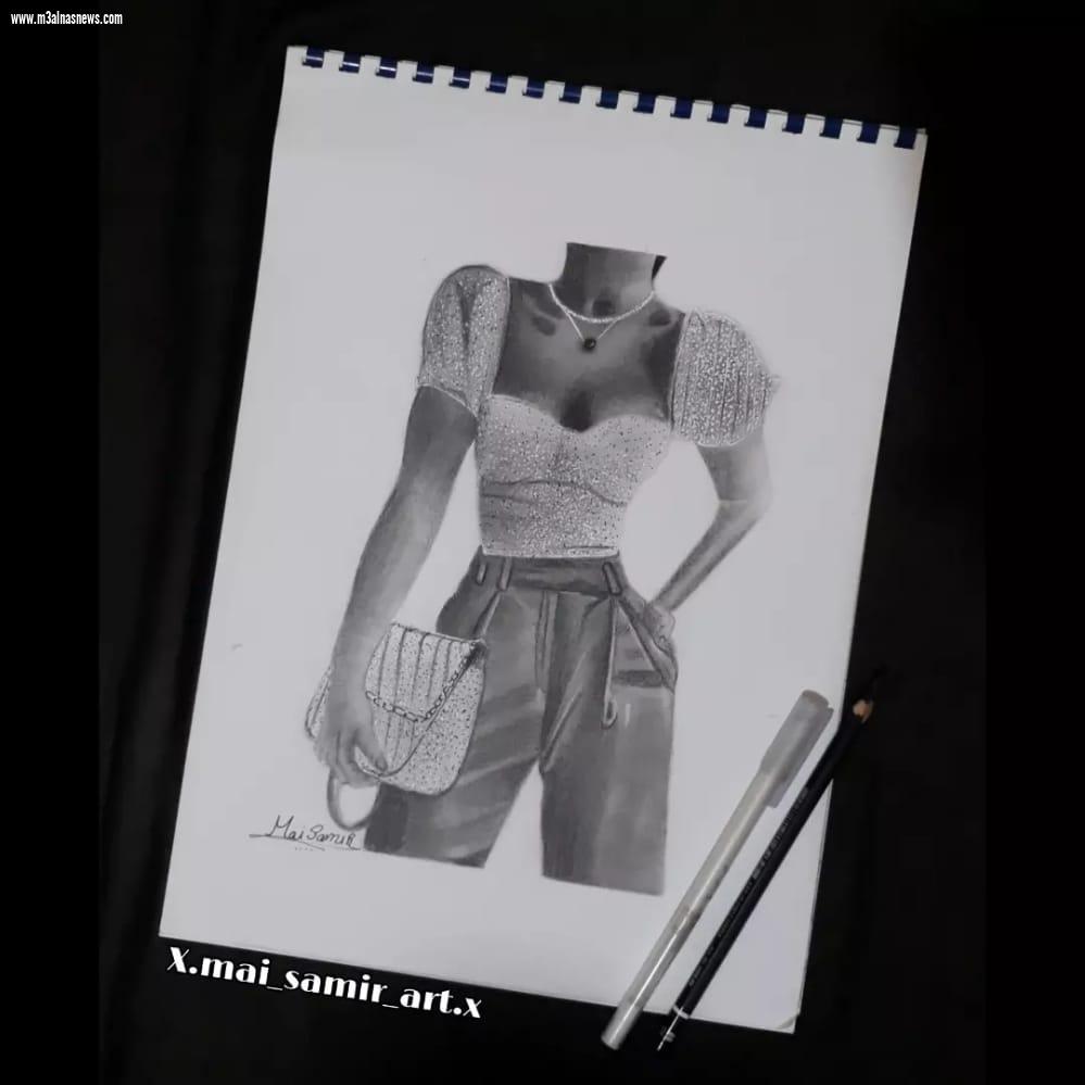 مى سمير العطار ... موهبة شابة تألقت فى فنون الرسم