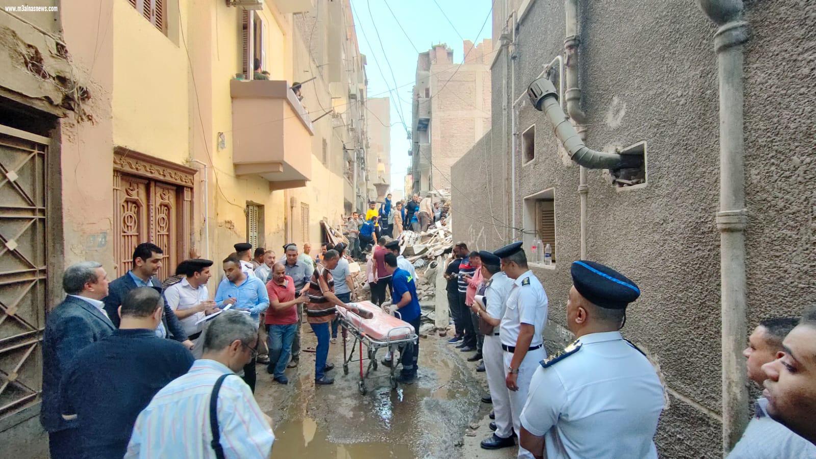 انهيار منزل بحي شرق باسيوط البحث عن مفقودين وإنقاذ 5 اشخاص