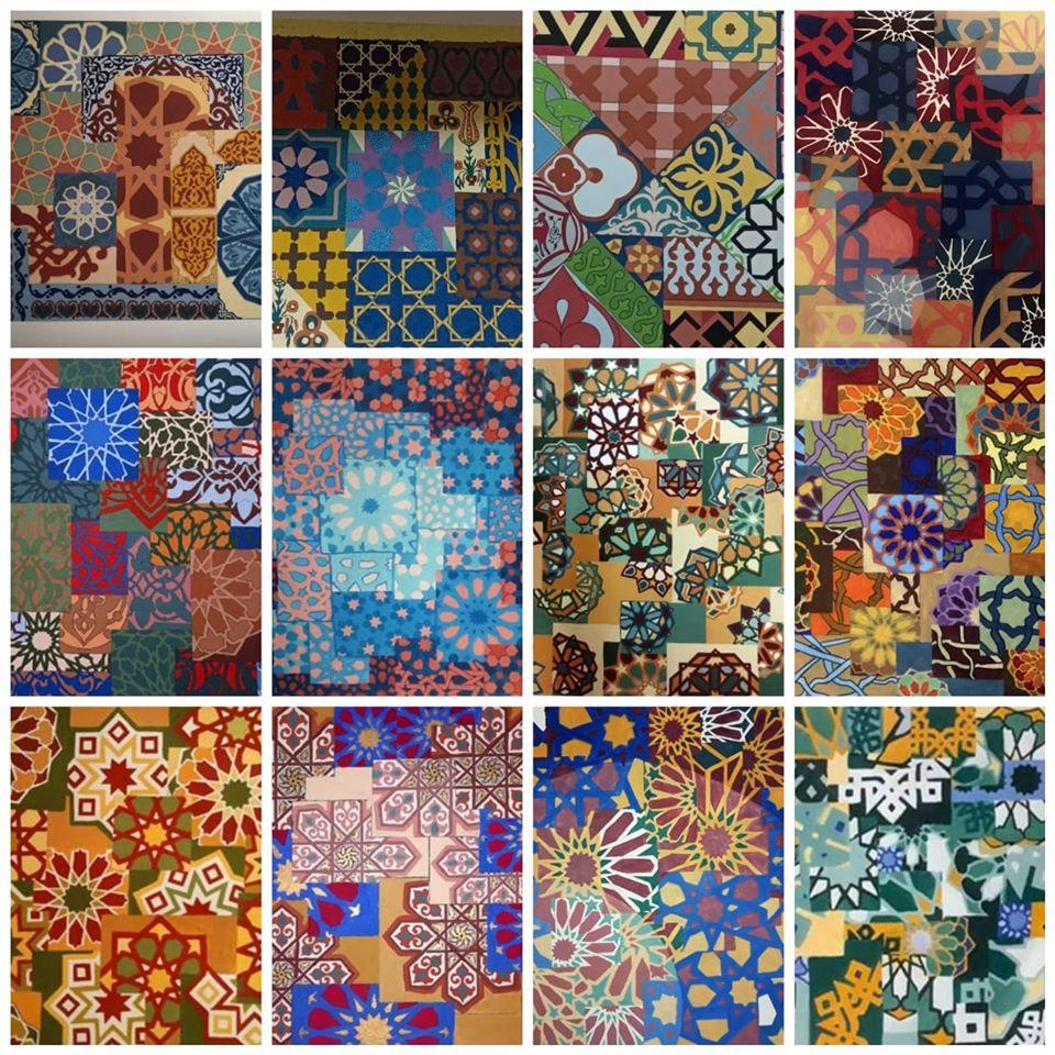 الإبداعات مستمرة بجامعة حلوان طلاب التربية الفنية يُقدمون نظم زخرفية من التراث