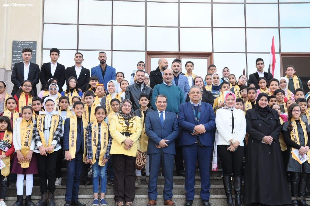 رئيس جامعة كفر الشيخ يفتتح المرحلة السادسة لمشروع جامعة الطفل