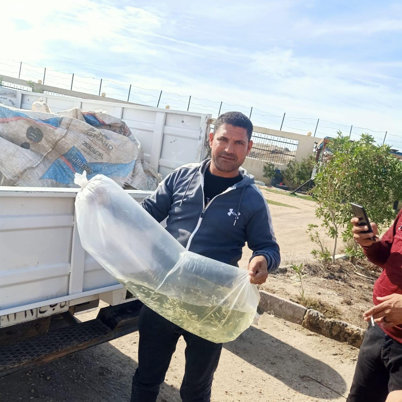  ضبط سيارتين محملة ب 12700وحدة زريعة بكفر الشيخ واعادة ضخها ببحيرة البرلس