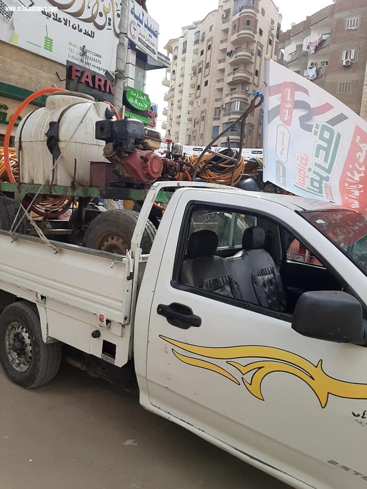 نقيب الأطباء البيطريين يقود حملة تعقيم وتطهير منشآت بكفر الشيخ ضد فيروس كورونا