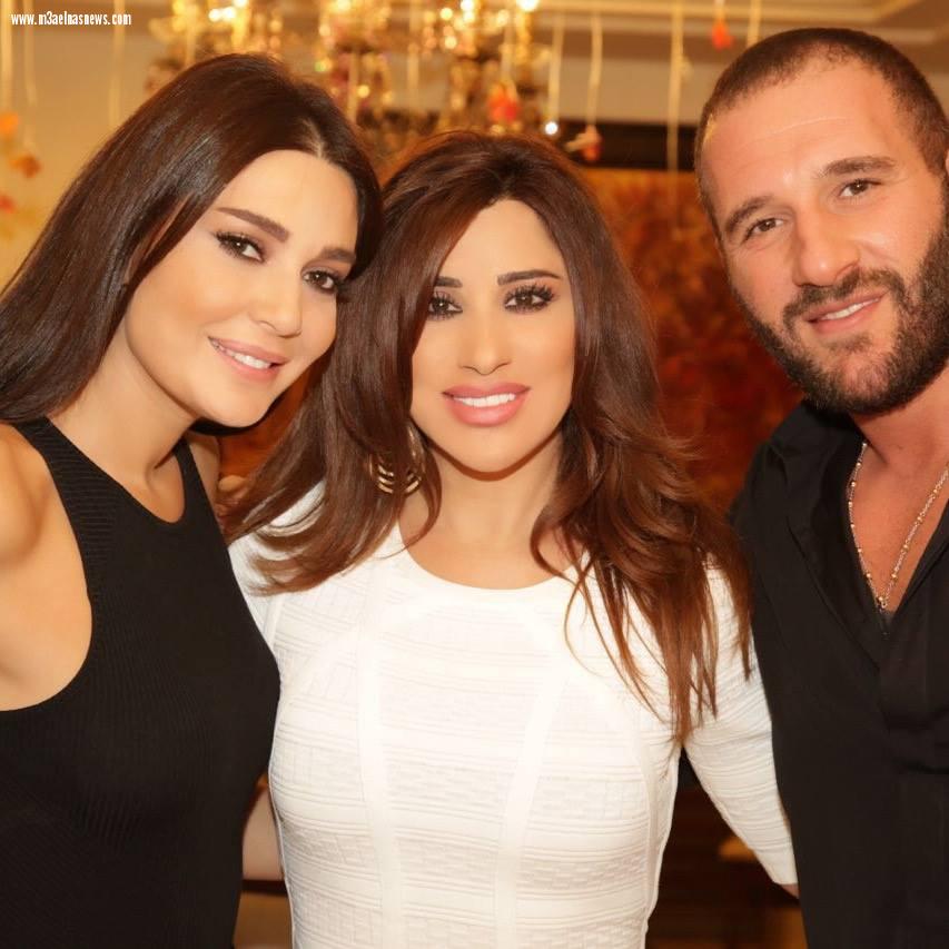 صور.. نجوم الفن والغناء في سهرة خاصة بمنزل نجوى كرم