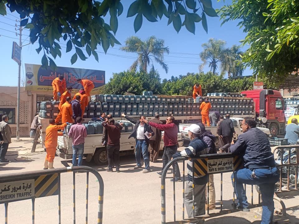 مستقبل وطن يوزع 100طن مطهرات بكفرالشيخ لمواجهة كورونا