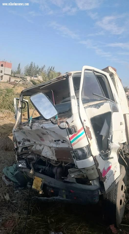 11 مصابا فى حادث تصادم سيارتين بكفر الشيخ والإسعاف تدفع بـ12 سيارة..