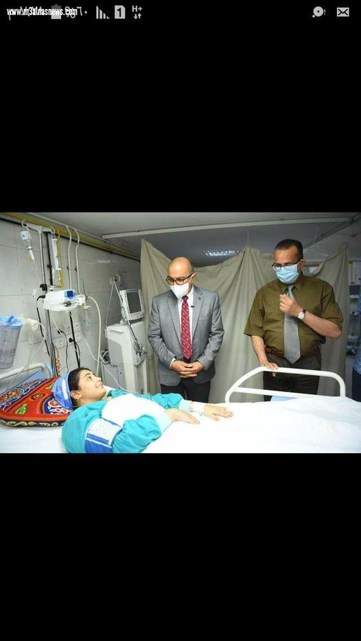 اهتمام كبير من الرئيس بسرعه تفاصيل حاله الفتاة المصابه في حادث المقطورة