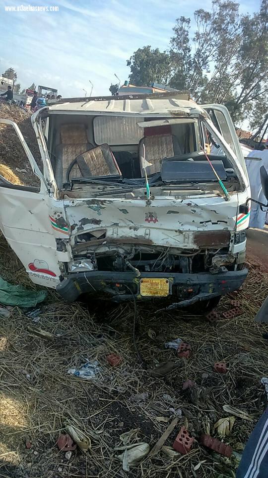 11 مصابا فى حادث تصادم سيارتين بكفر الشيخ والإسعاف تدفع بـ12 سيارة..