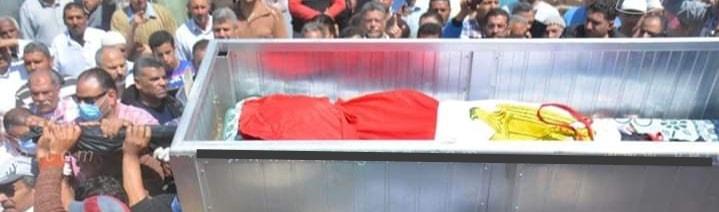 تشيع جثمان شهيد حادث إرهابي في أرض سيناء بمسقط رأسه بشربين.. صور