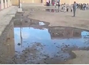 كارثة بيئية تهدد حياة الاطفال بإحدى مدارس كفر الشيخ 