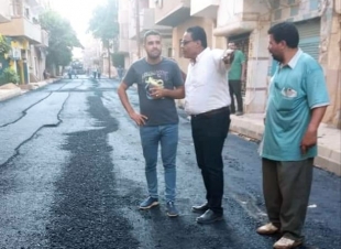 عبد ربه يتابع أعمال التطوير بشوارع منوف