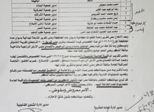 اغلاق جمعيات زراعية بالمراقبة العامة بكفر الشيخ لفصل 6 من مديريها