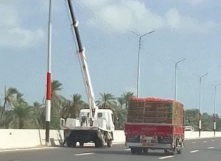 نائب برلمانى ببلطيم ... ينتقد تفكيك كشافات الإنارة بعد زيارة الرئيس