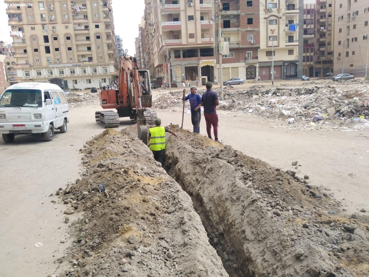 توصيل الغاز الطبيعى لمنطقة تقسيم الشرطة بمدينة كفر الشيخ