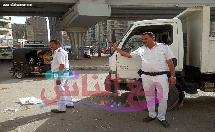 قسم المطرية يشن حملة أمنية لإزالة الإشغالات