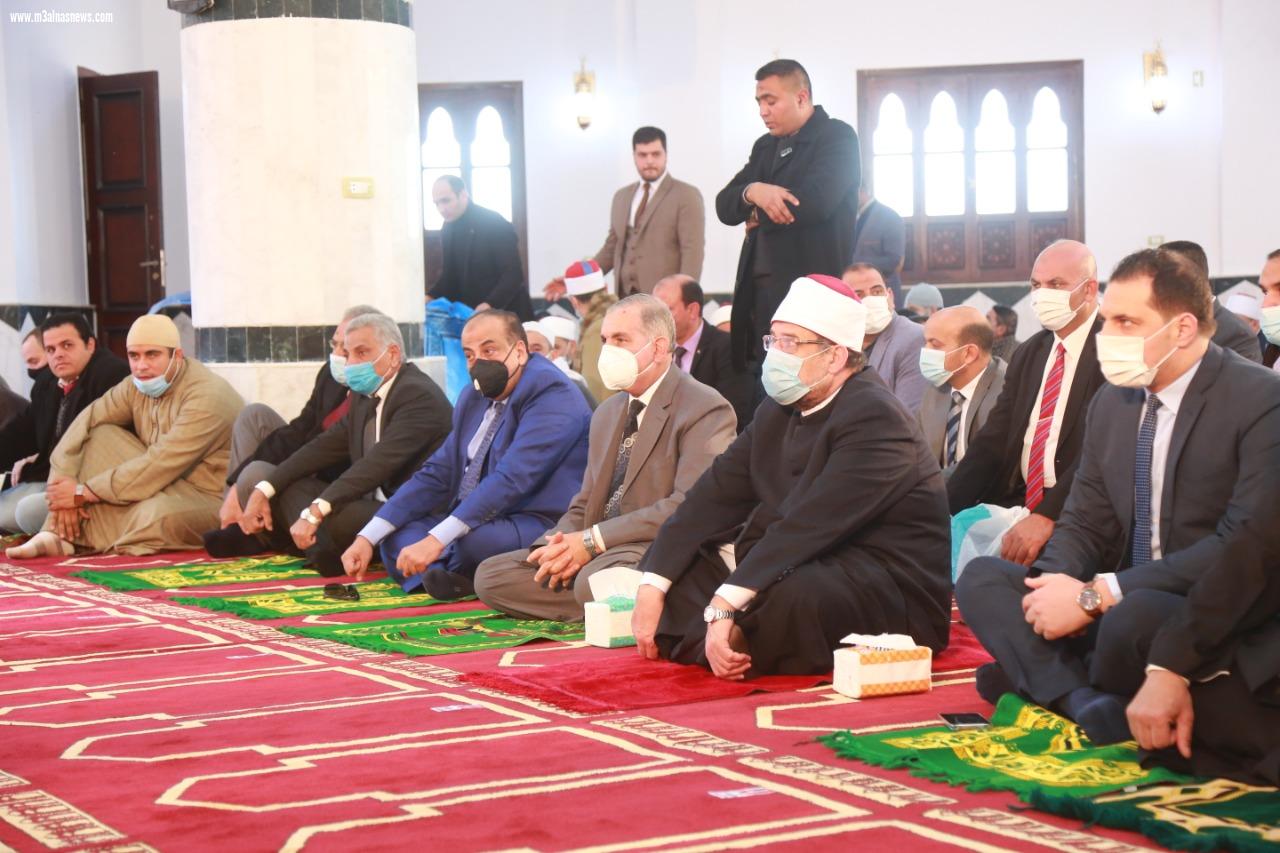 وزير الأوقاف يفتتح  مسجد الأنصاري و5 مساجد بتكلفة 26 مليون و201 ألف جنيه بالجهود الذاتية
