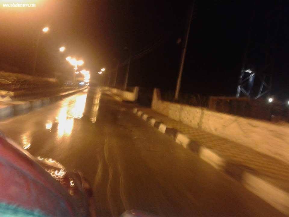 أمطار غزيرة تغرق شوارع مصيف بلطيم . صور