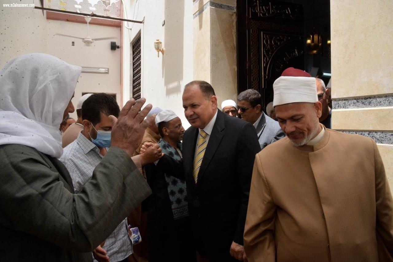 محافظ أسيوط يفتتح مسجد علم الدين الرباطي بمنفلوط بعد تطويره وترميمه ويصلي ظهر الجمعة به