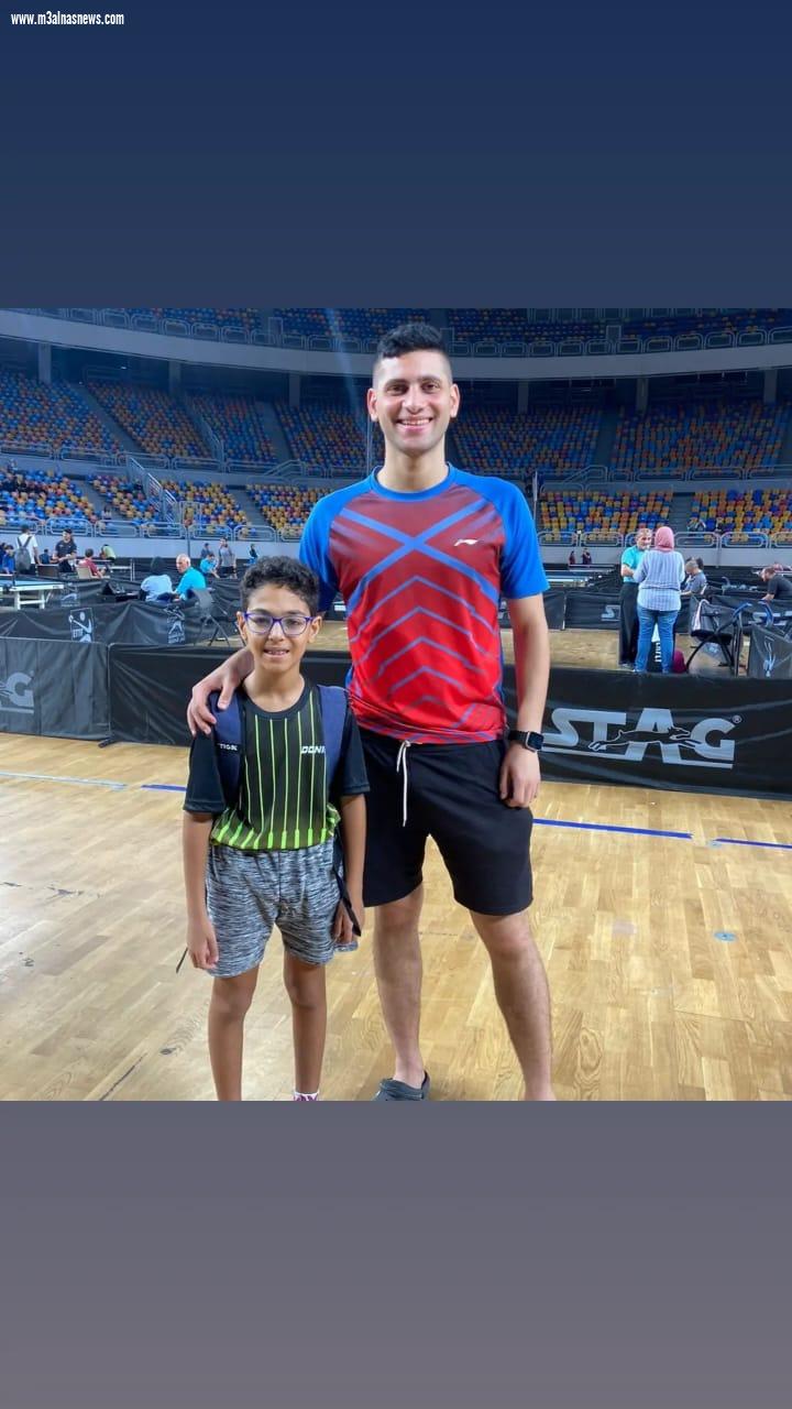 احمد عبدالمؤمن ... سابع الجمهورية فى تنس الطاولة تحت 11 سنه