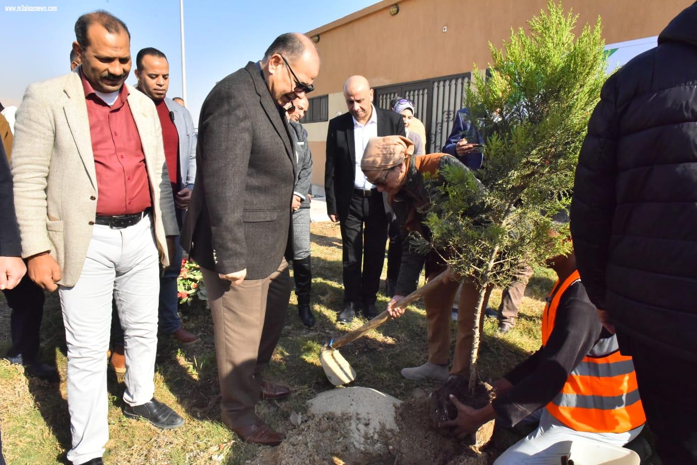 وزيرة البيئة ومحافظ أسيوط يشاركان في حملة تشجير ضمن مبادرة 100 مليون شجرة