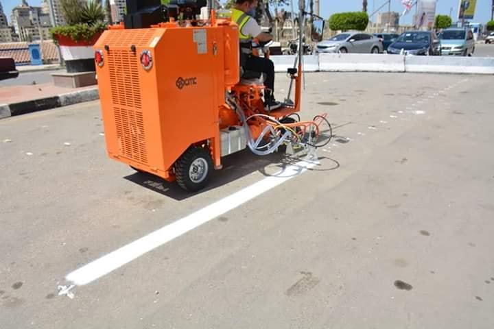 وصول أول ماكينه تخطيط شوارع وطرق بالدقهلية