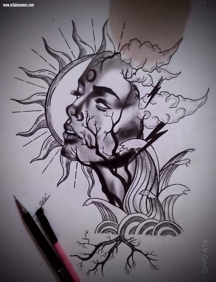 منار عادل ... بنت محافظة اسيوط ... فنانة تشكيلية فاقت التوقعات 