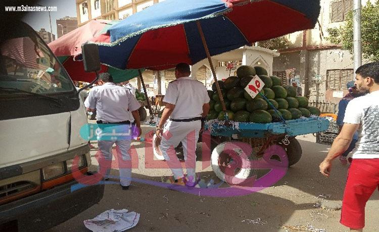 قسم المطرية يشن حملة أمنية لإزالة الإشغالات