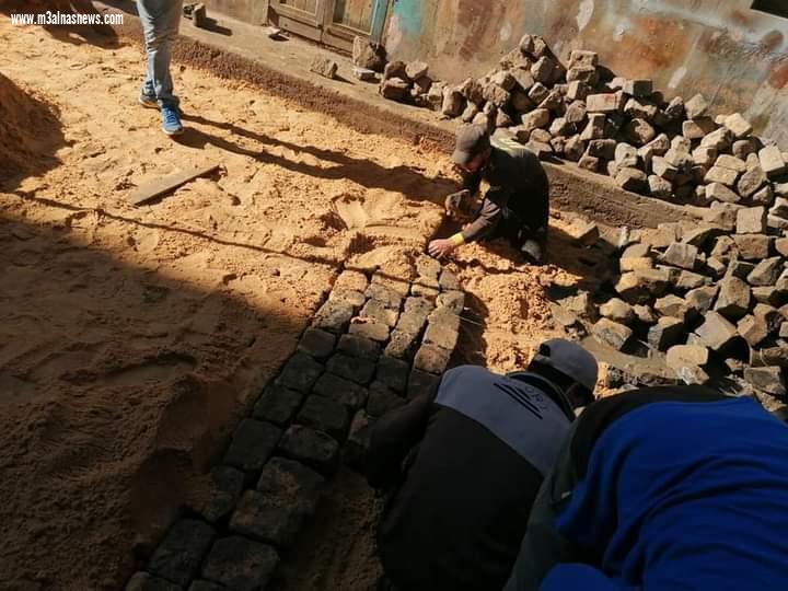 حملات نظافة وتركيب الطوب البوبيه بفوه وتبطين الترع بمطوبس