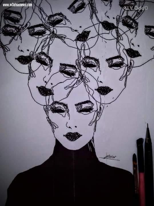 منار عادل ... بنت محافظة اسيوط ... فنانة تشكيلية فاقت التوقعات 