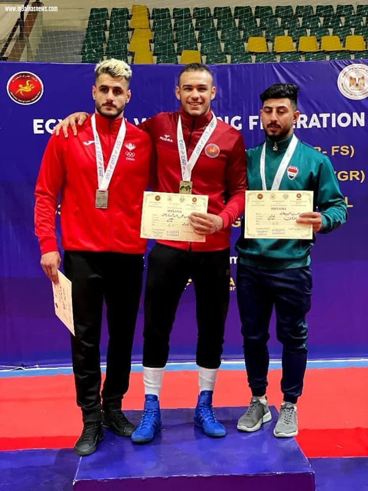 أبو غالى ابن كفر الشيخ بطل العرب فى البطولة العربية للمصارعة بالإسكندرية