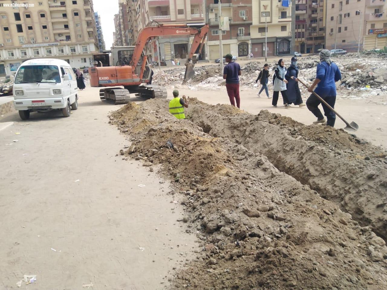 توصيل الغاز الطبيعى لمنطقة تقسيم الشرطة بمدينة كفر الشيخ