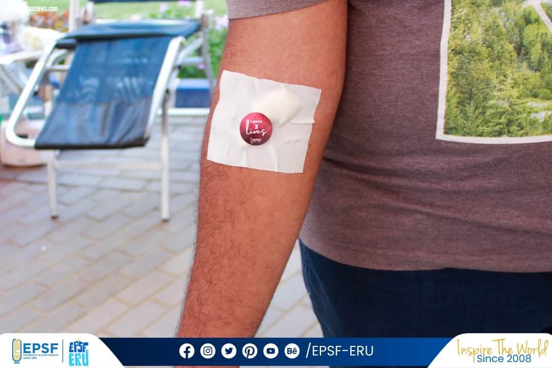 الاتحاد المصري لطلاب كلية الصيدلة بالجامعة المصرية الروسية (EPSF-ERU) يننظيم حملة كبرى للتبرع بالدم 