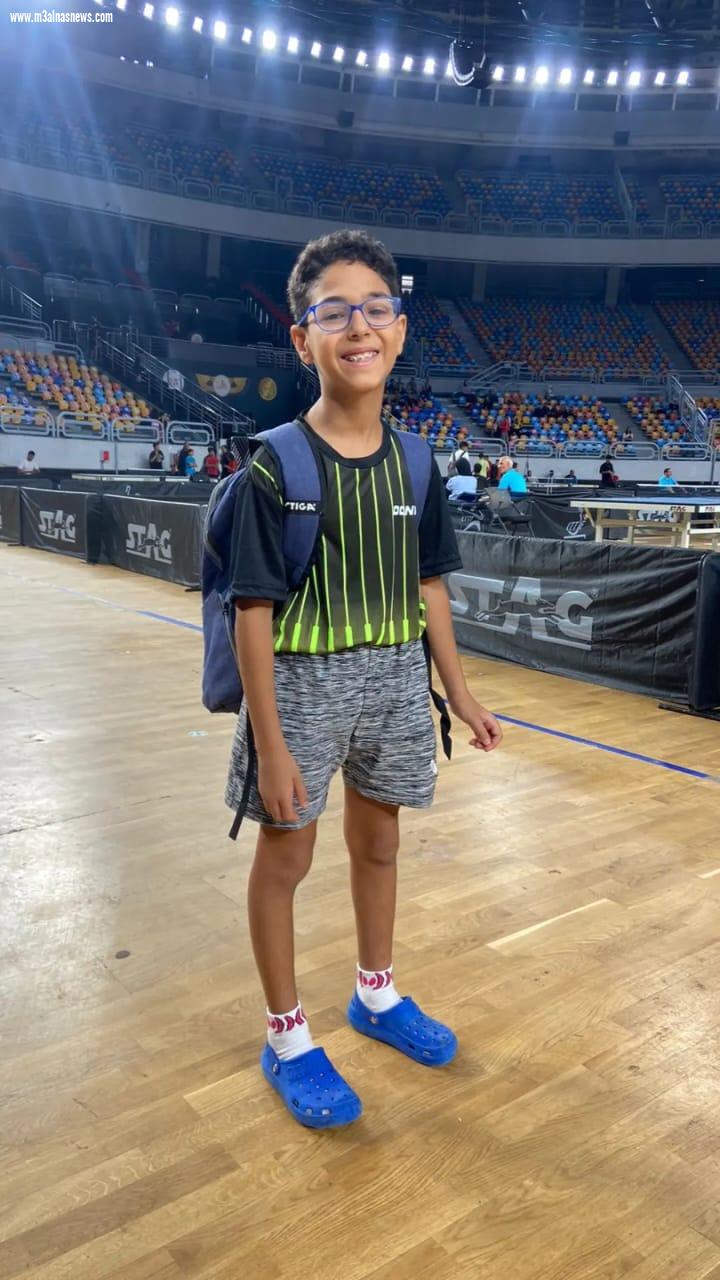 احمد عبدالمؤمن ... سابع الجمهورية فى تنس الطاولة تحت 11 سنه