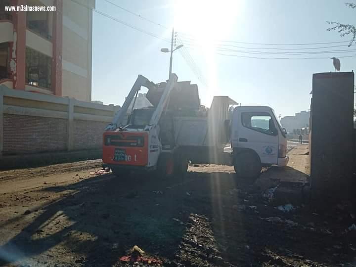 حملات نظافة وتركيب الطوب البوبيه بفوه وتبطين الترع بمطوبس